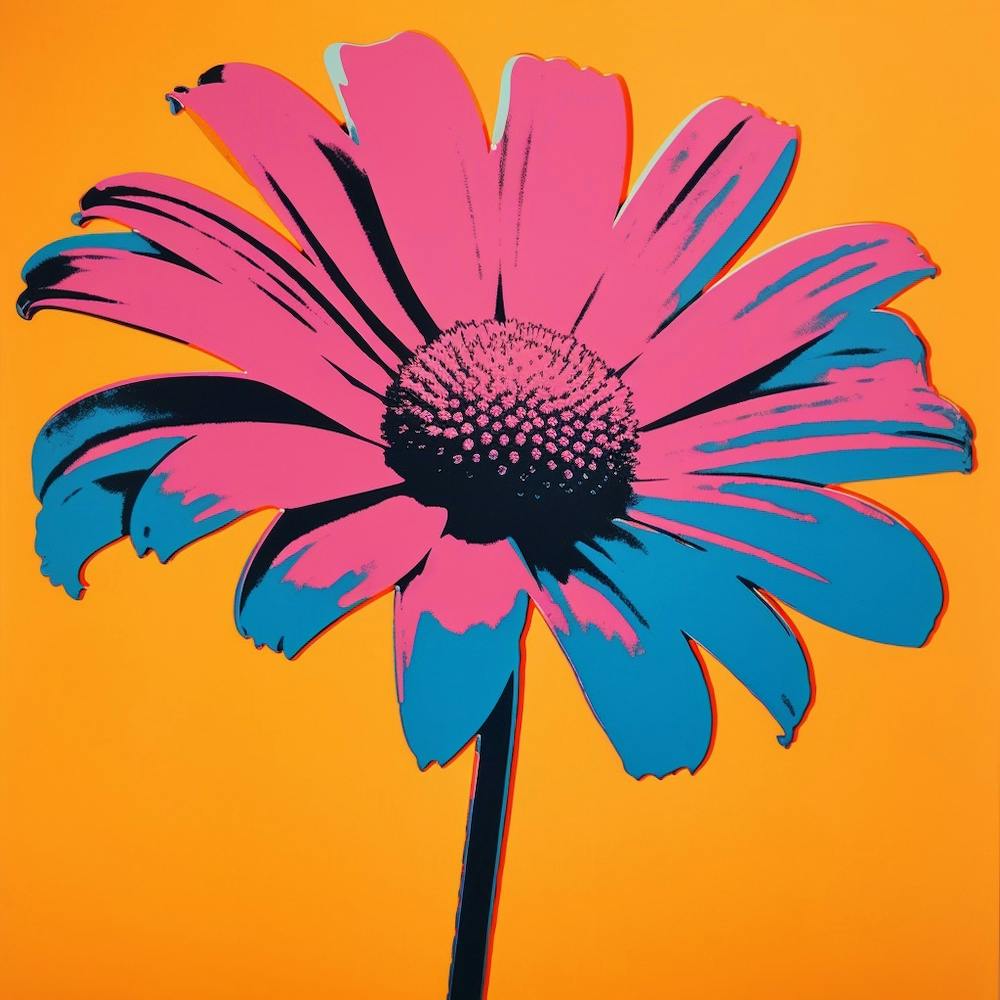Daisy 3 Pop Art Illustration Square
