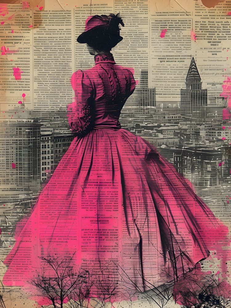 Pink Lady In Pink Dress