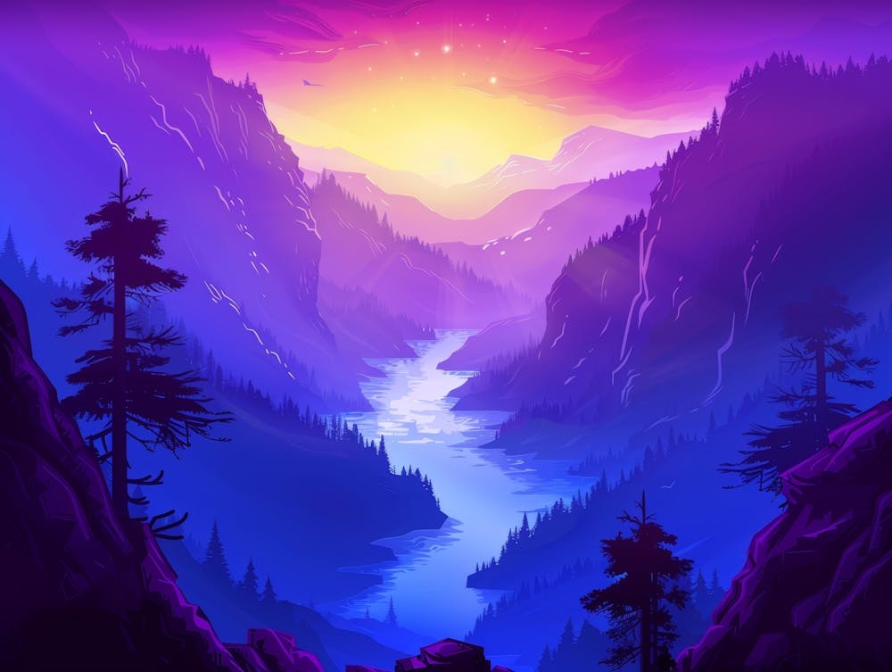 Sunset In The Mountains 94