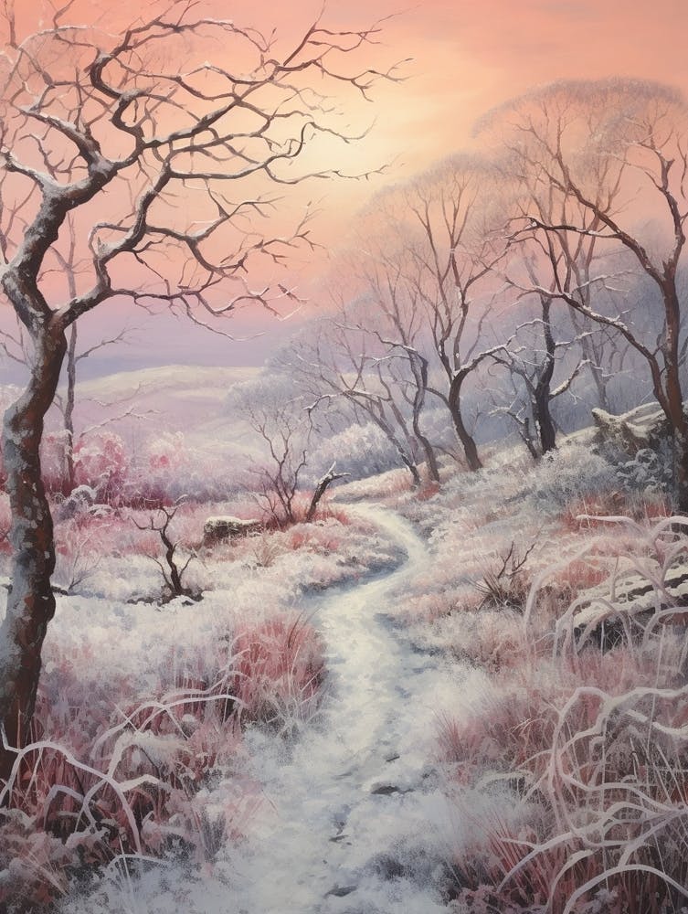Dreamy Winter Painting The North York Moors England 2