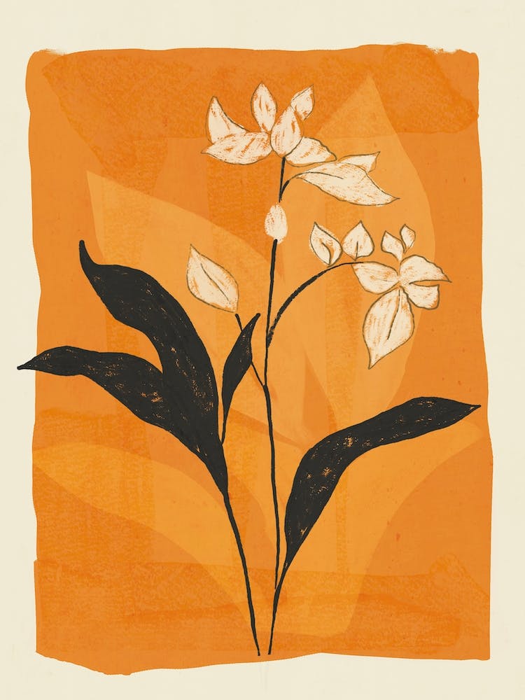Minimal Abstract Art Plant 48