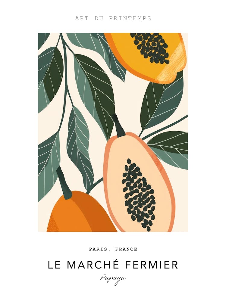 Papaya Le Marche Fermier Poster 3