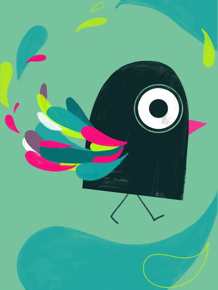 Curious Colorful Bird