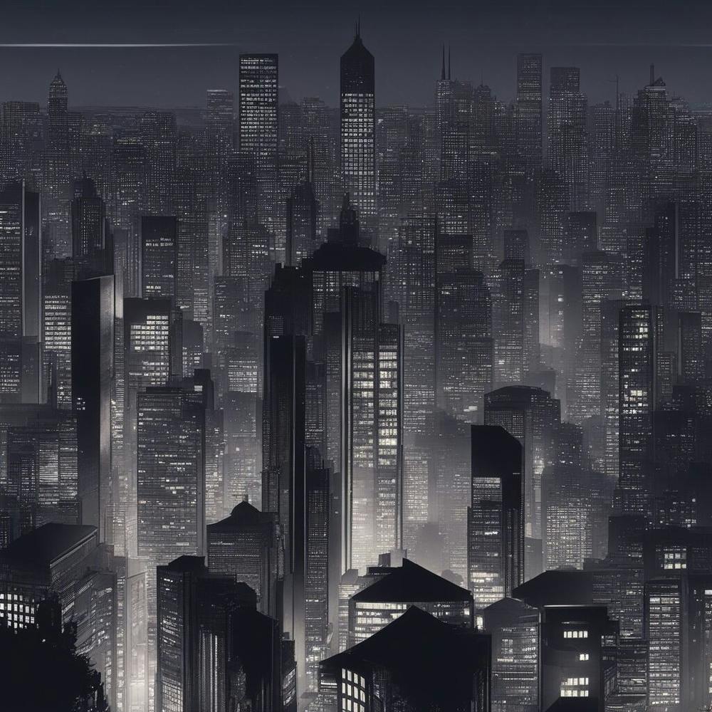 Misty City Night time print