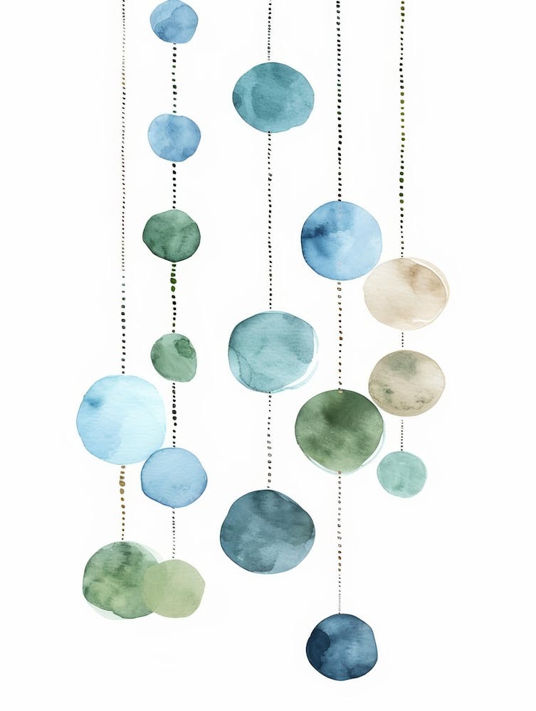 Blue And Green Pebbles