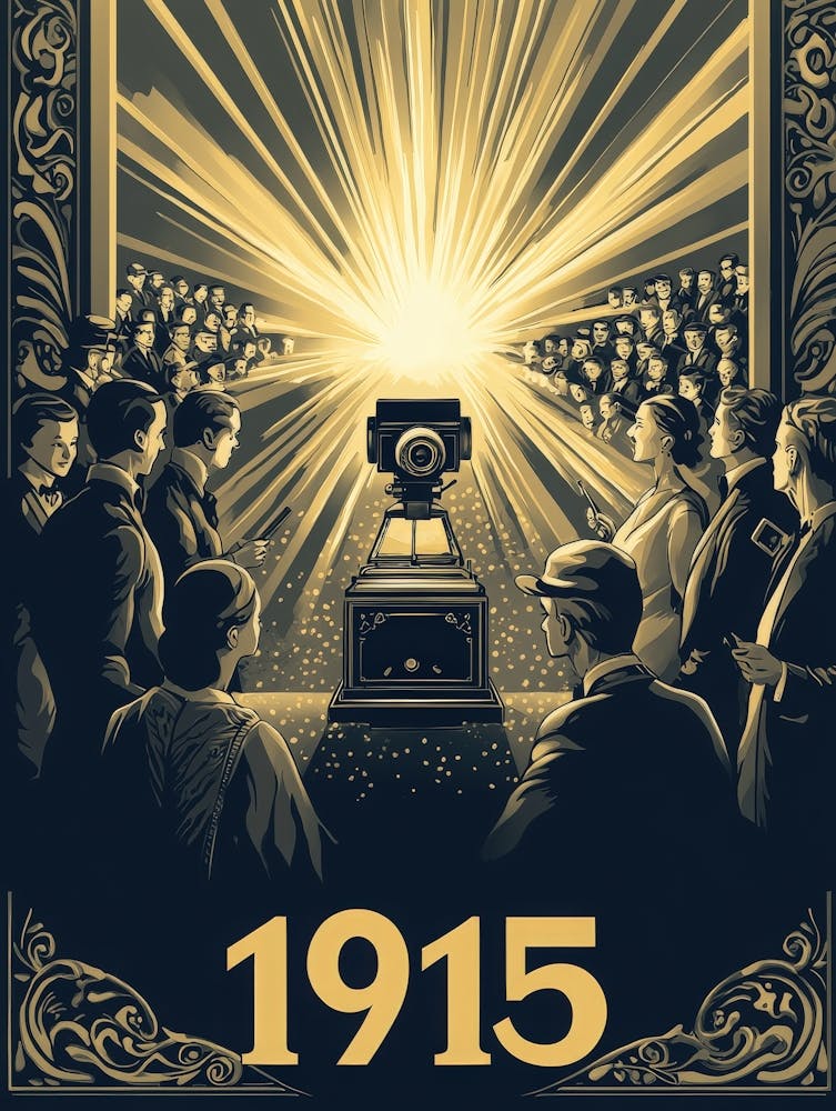 Aihrgdesign A Nostalgic Poster For An Early 1915 Cinema Scree A62a6811 402e 46c1 93ed 3f51273028de 2