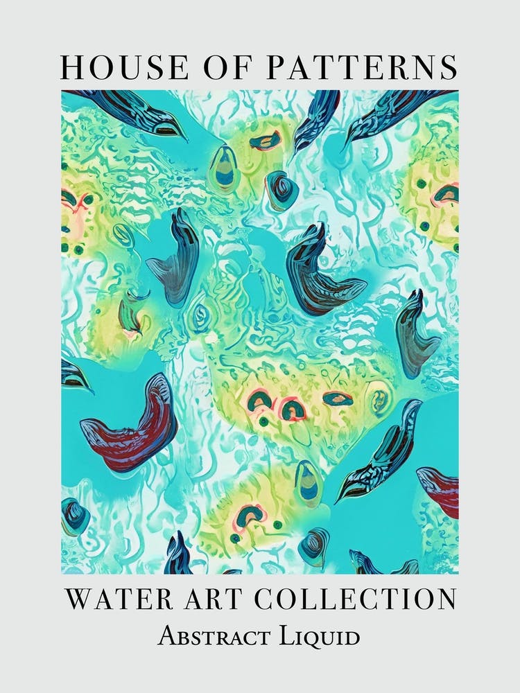 House Of Patterns Abstract Liquid Water 9