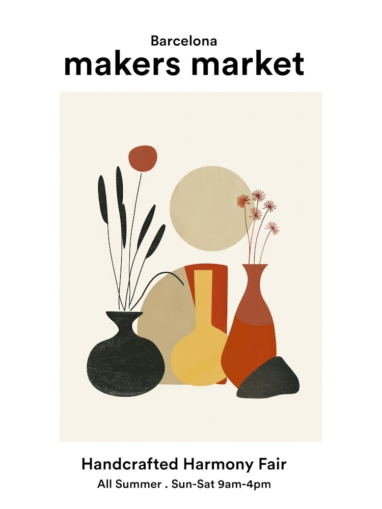 Barcelona Handcrafted Harmony Fair Poster