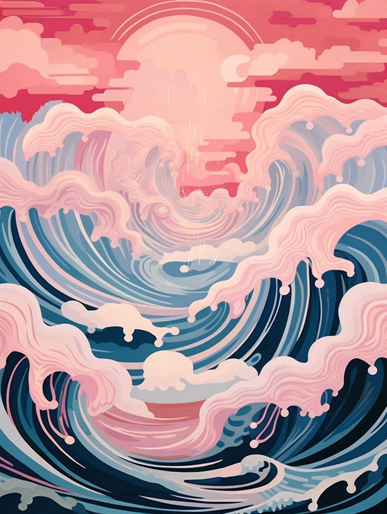 Waves Abstract Geometric Illustration 11