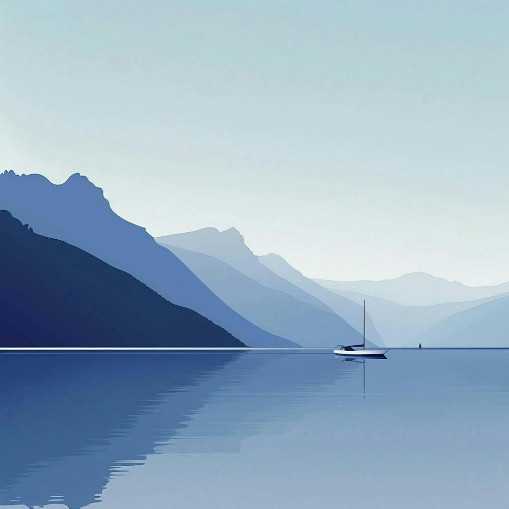 A Lake Geneva In Switzerland Minimal