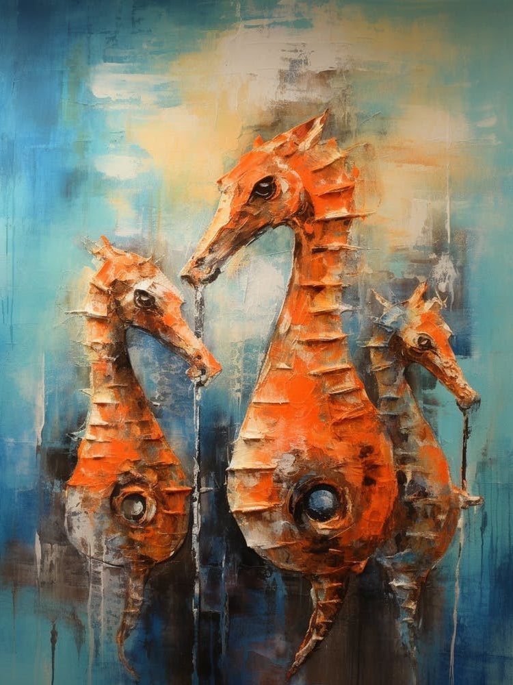 Seahorse Abstract Expressionism 2