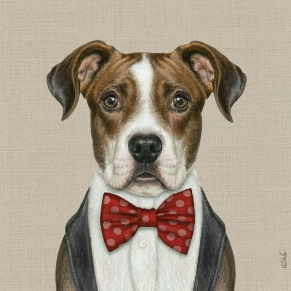 Dapper Dogs In Bowties Print Art And Wall Art