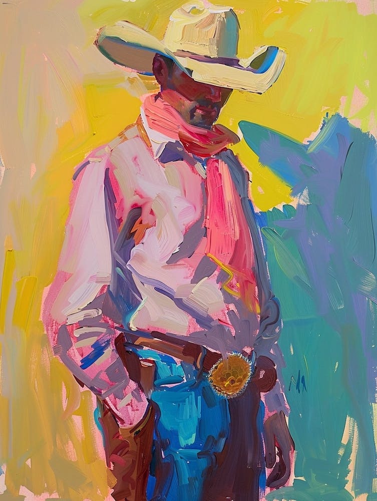 Painting Of A Cowboy 5