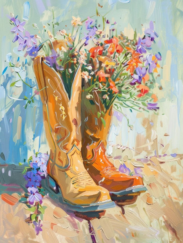 Cowboy Boots And Wildflowers Large Flowered Bellwort