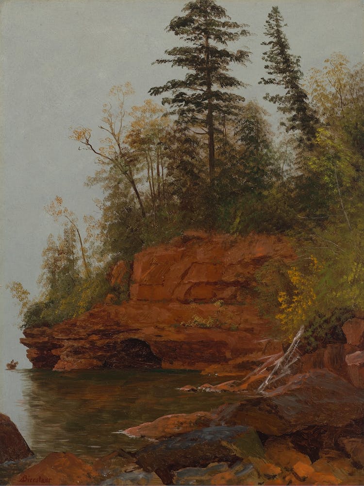 A Rocky Cove, Albert Bierstad