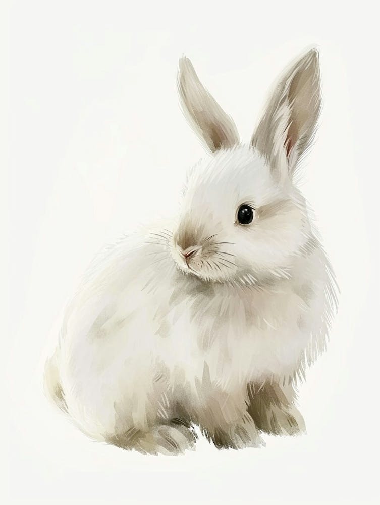 Silver Marten Rabbit Kids Illustration 3