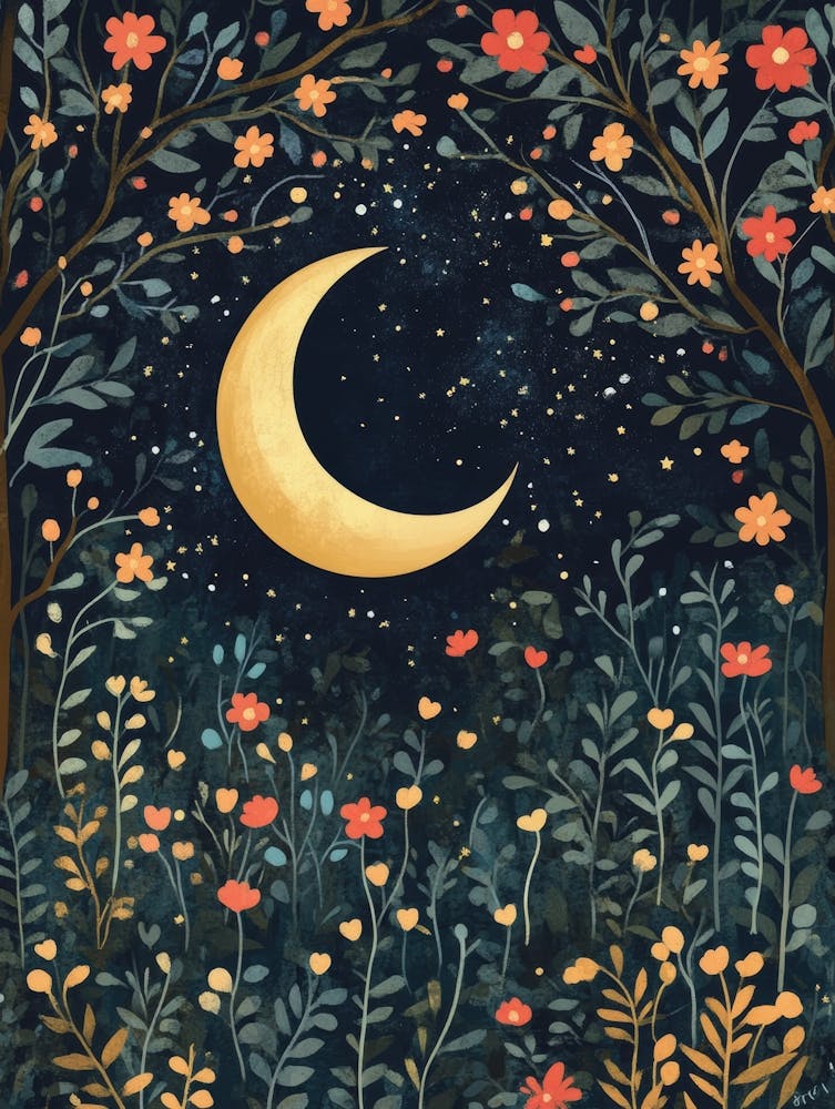Moon And Flowers 2