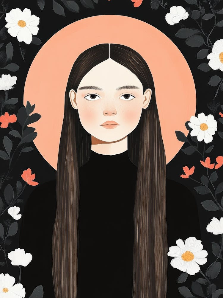 Girl With Flowers 21