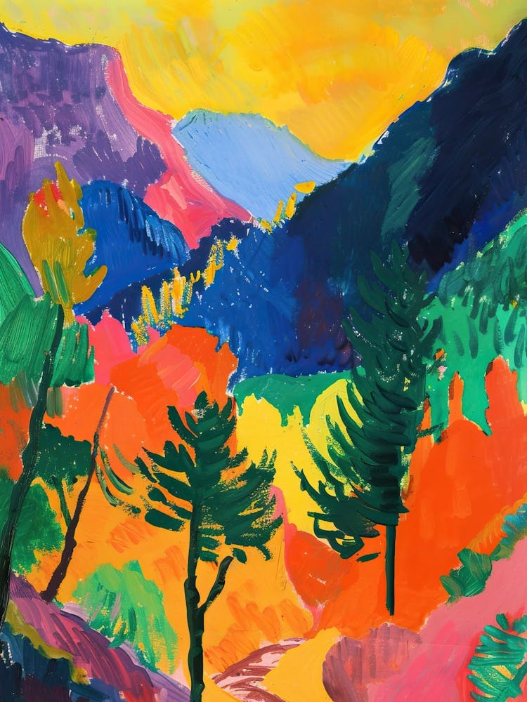 Matisse Inspired Colourful Landscape Print