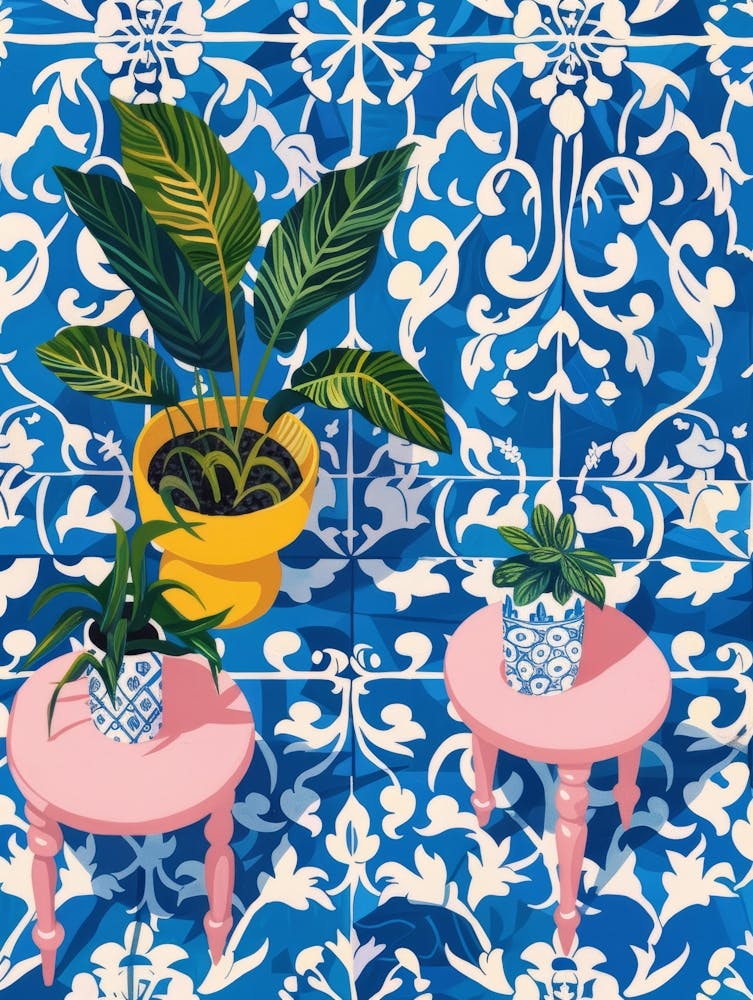 Blue And White Tile 6