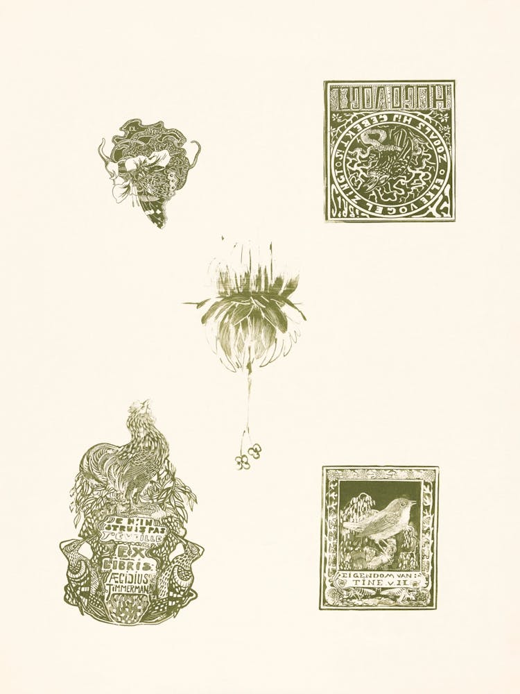 Five Scenes With Floral Motifs (1896), Theo Van Hoytema