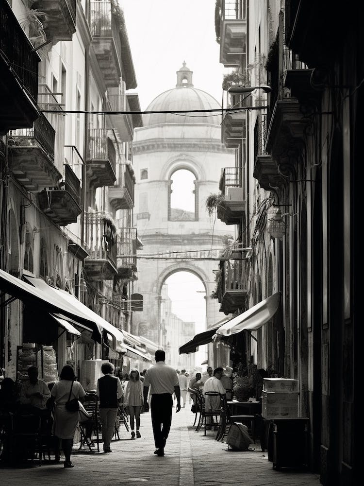 Naples, Italy,  Black And White Analogue Photography  4
