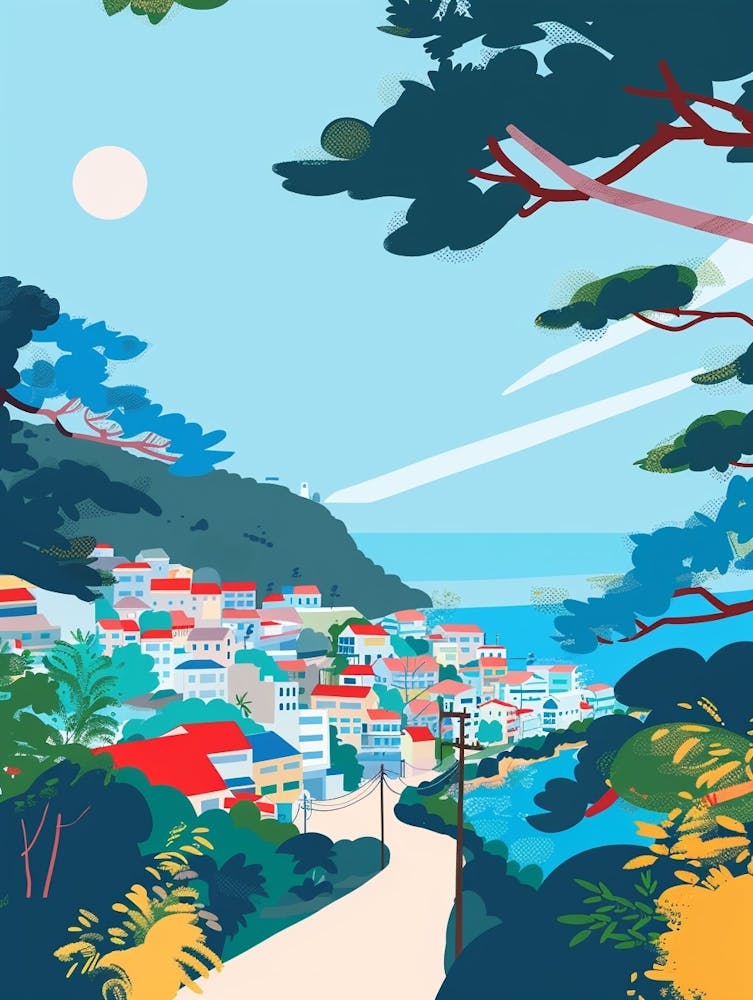 Aomori Japan 2 Farbige Illustration