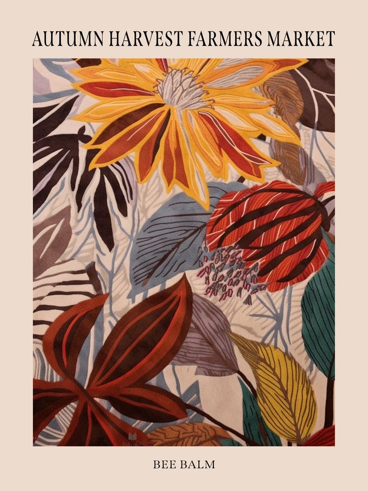 Fall Botanicals Bee Balm 3 Poster