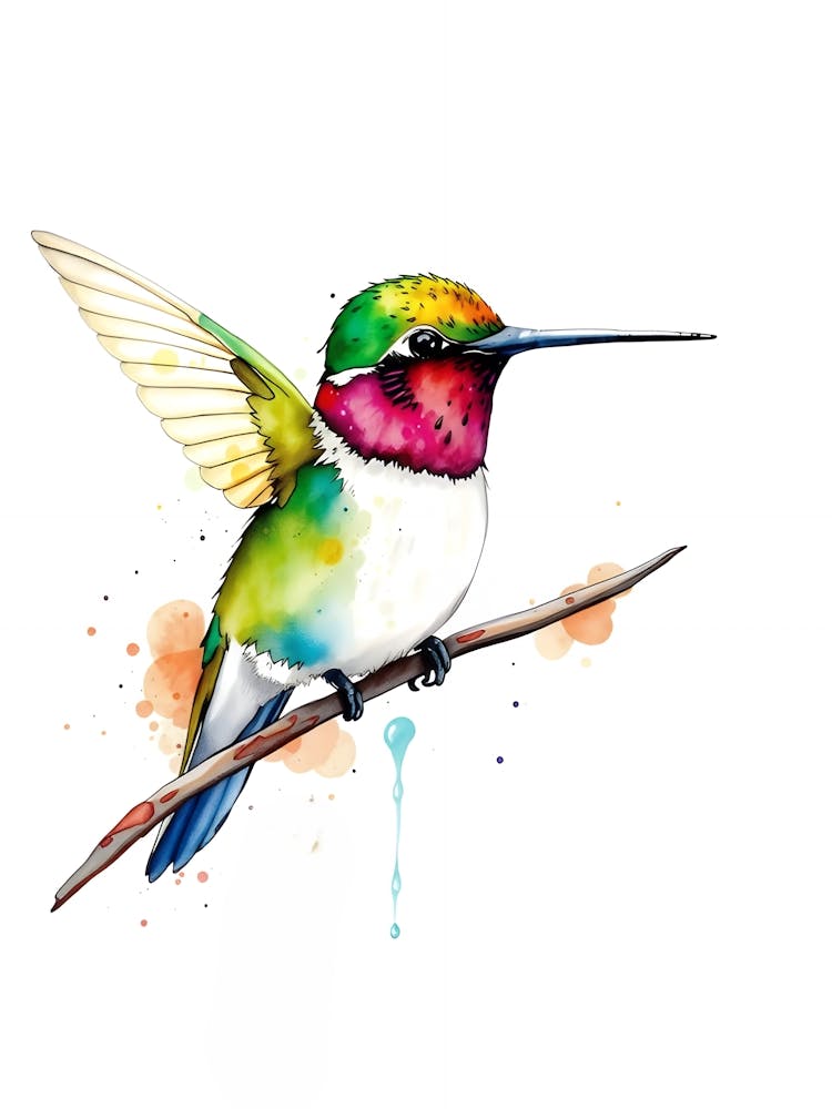 Aquarell Kolibri