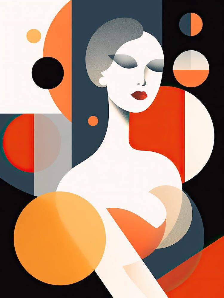 Empowered Elegance: Woman's Journey in Abstraction