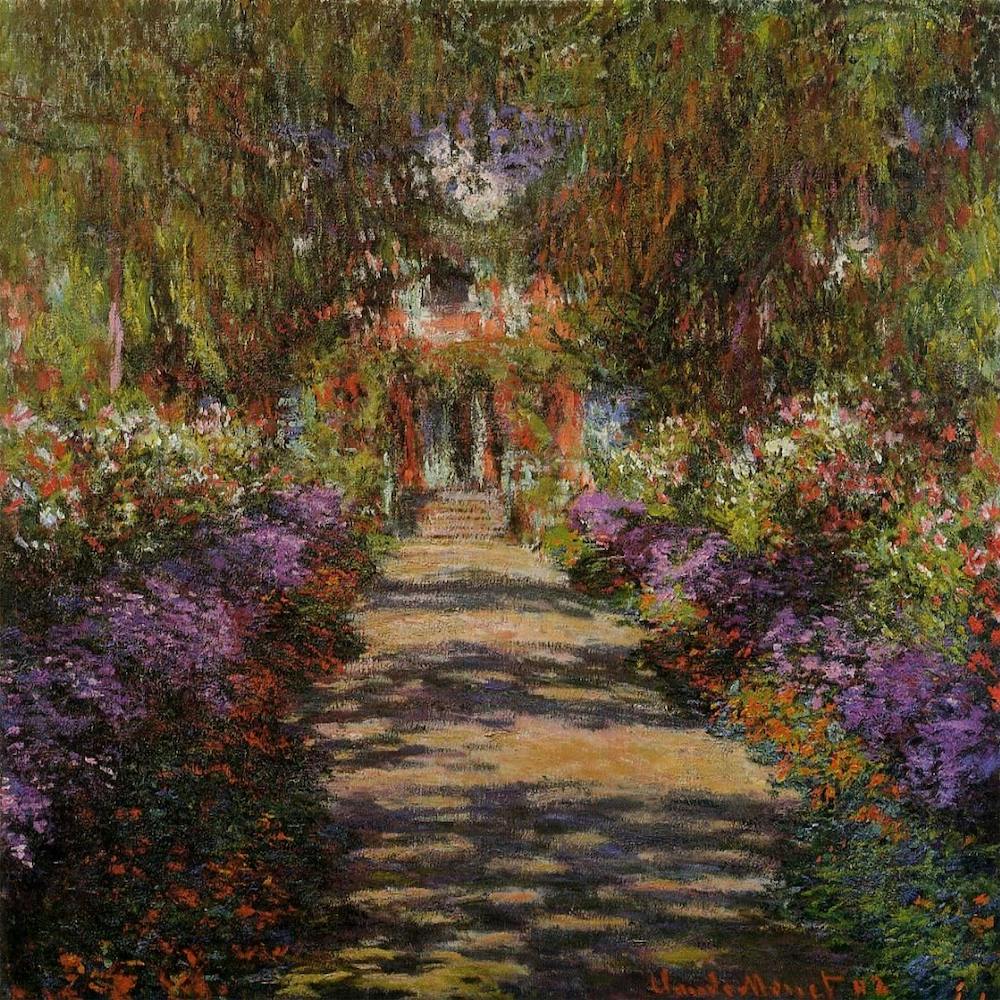 A Pathway In Monets Garden, 1902 By Claude Monet