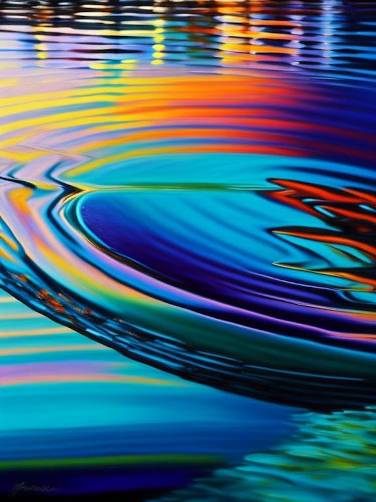Water Ripples Lake Waterscape Bright Abstract 1