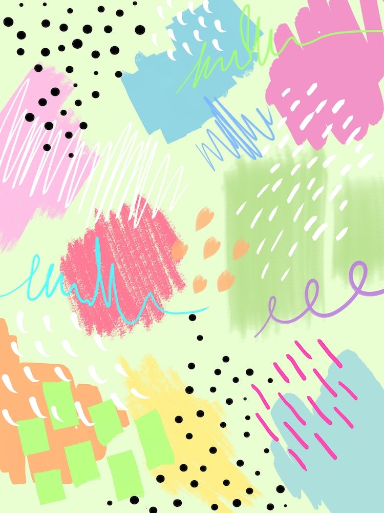 Pastel Rainbow Abstract Painting 3