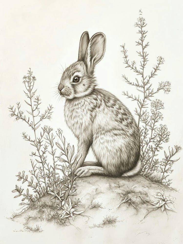 Himalayan Rabbit Drawing 1