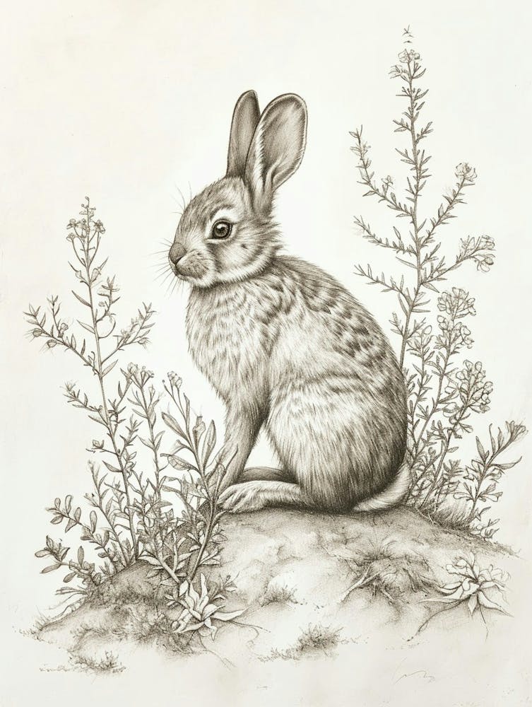 Himalayan Rabbit Drawing 1