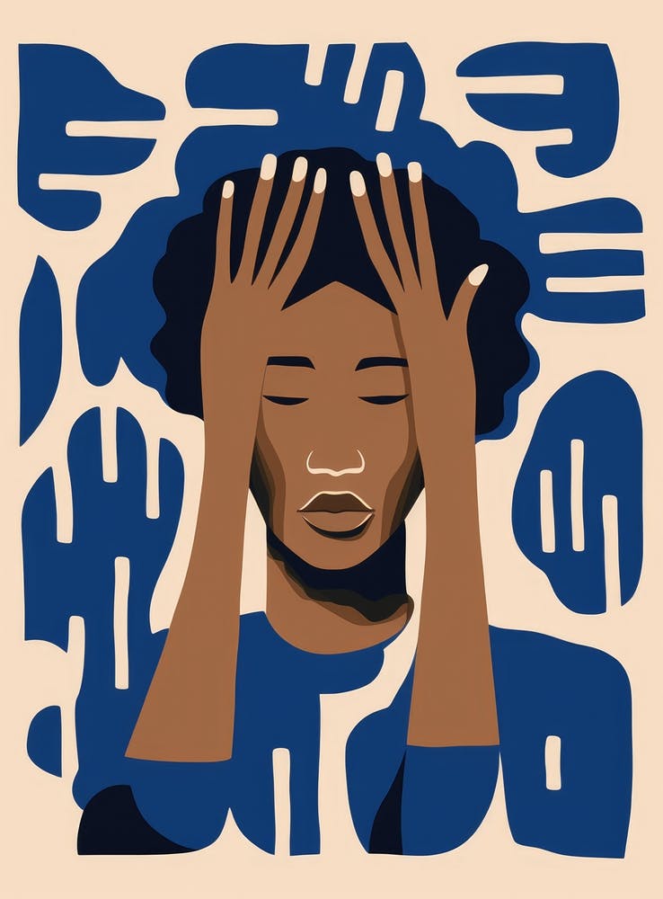 Black Woman With Hands On Her Head