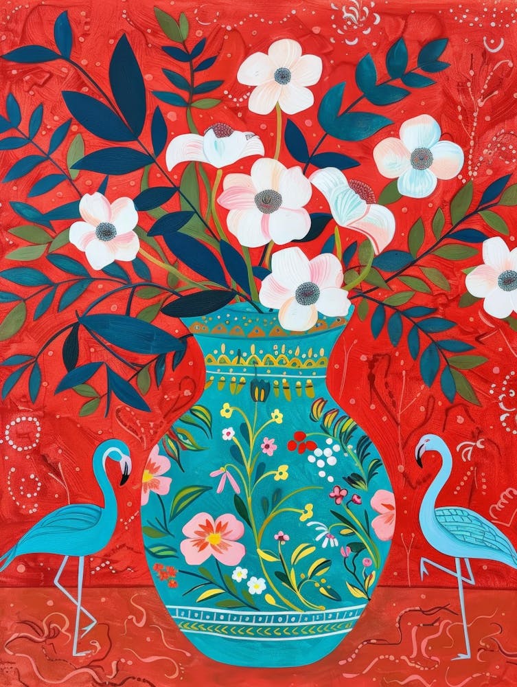 Flamingos In A Vase 5