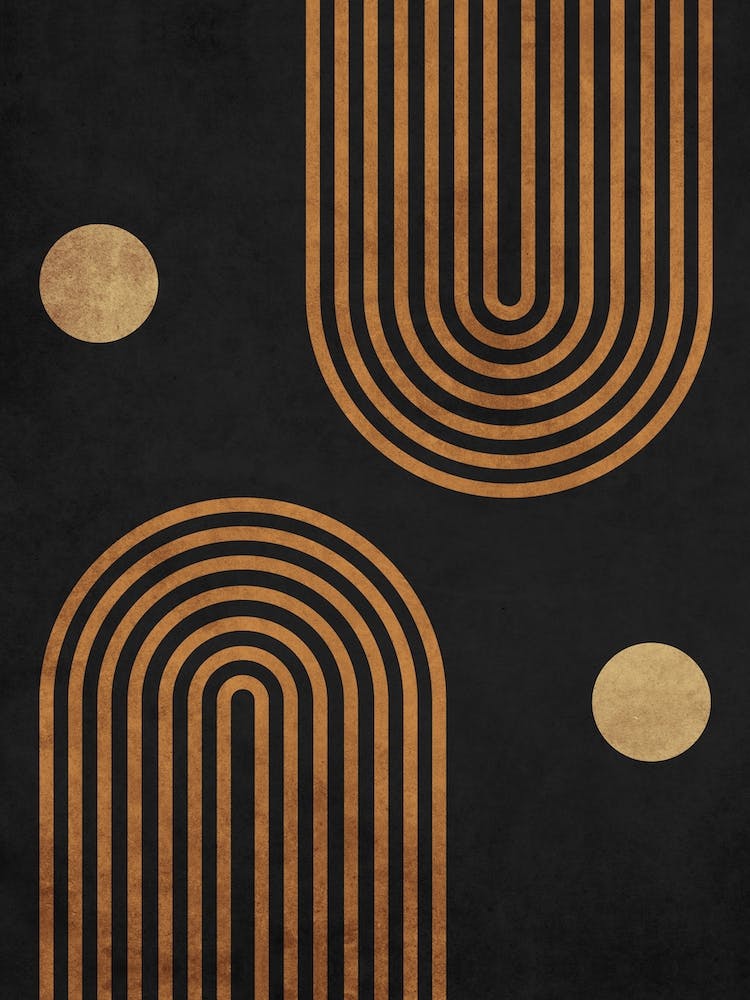 Mirrored Arches On Black Vertical