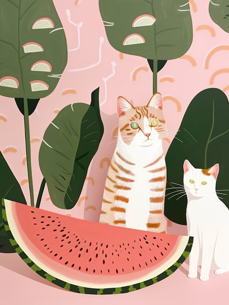 Cats And Watermelon 3
