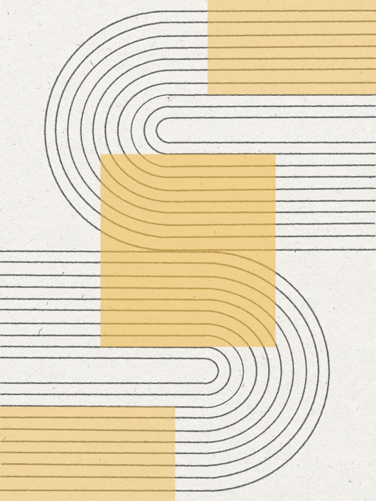 Yellow Summer Modern Geometric