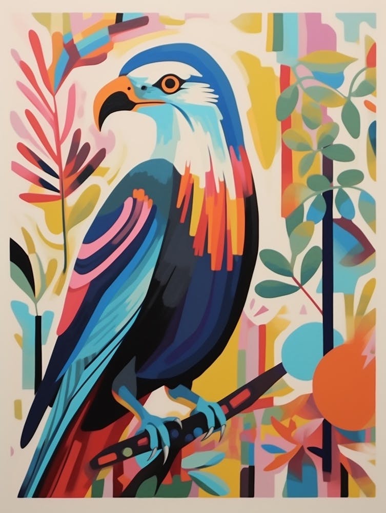 Colourful Scandi Bird Bald Eagle 2