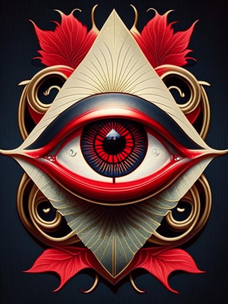 Third Eye Symbol5, Japanese Ukiyo E Style