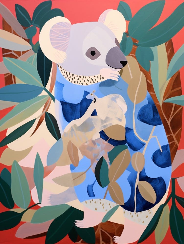 Maximalist Animal Painting Koala 1