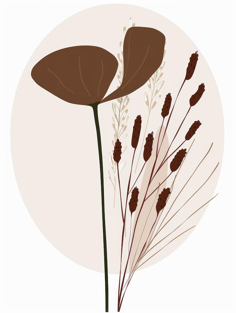 Illustration Of A Brown Flower