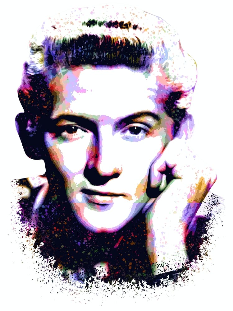 Jerry Lee Lewis Splash Colorful Art
