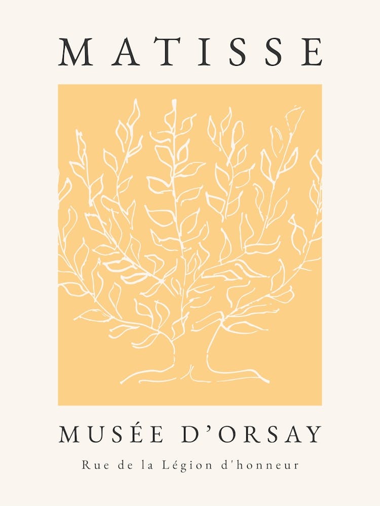 Yellow Matisse Tree Print