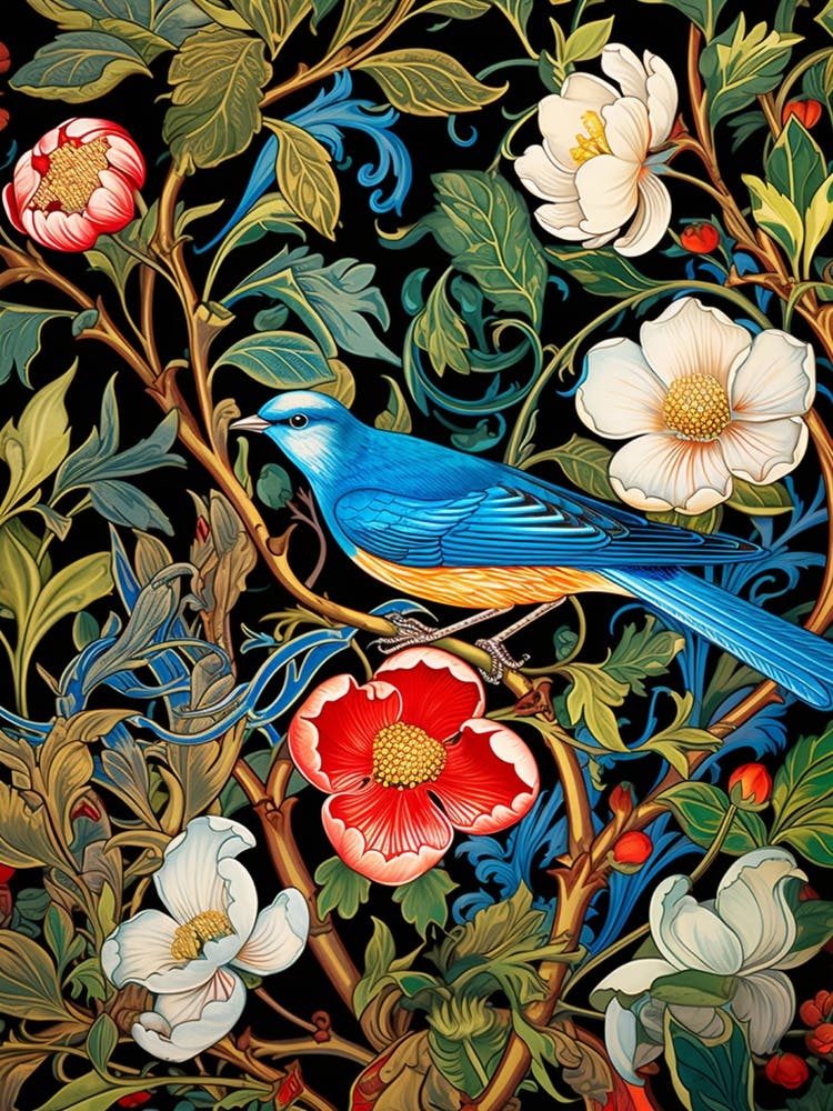 Blue Bird On A Branch
