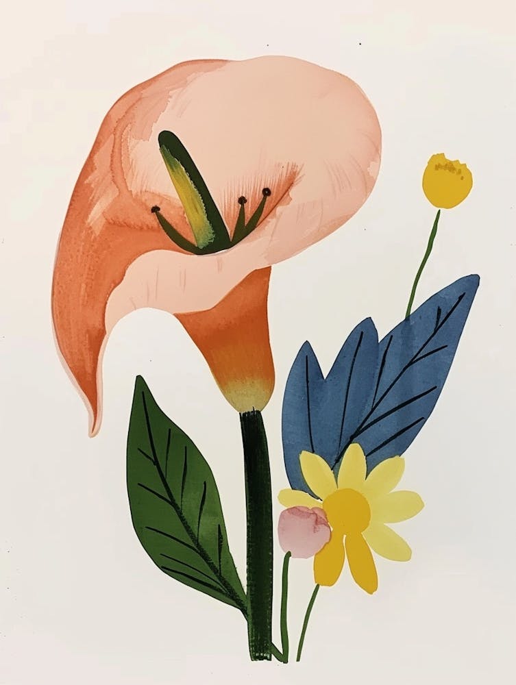 Painted Florals Calla Lily 3