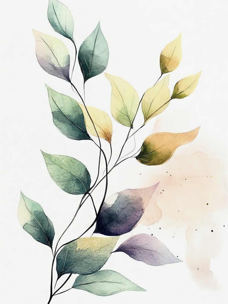 Watercolor Leaves