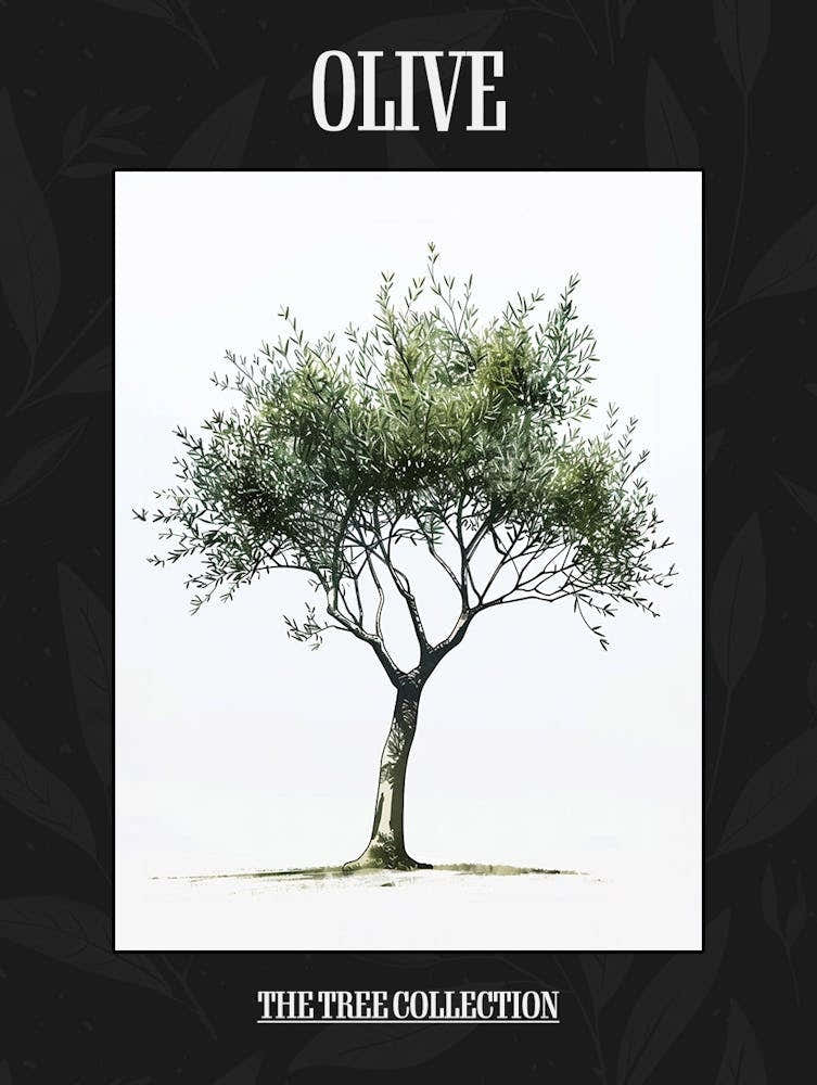 Olive Tree Pixel Illustration 4 Poster